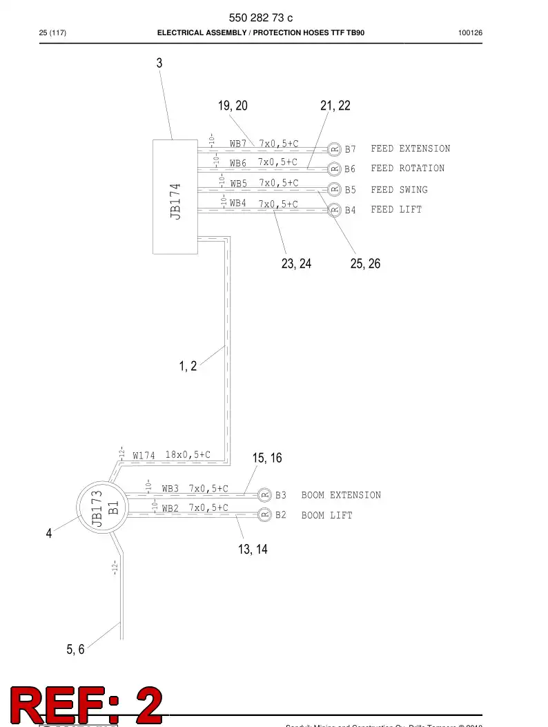 59204079 592 040 79 Protective hose - Sandvik Technical Drawing