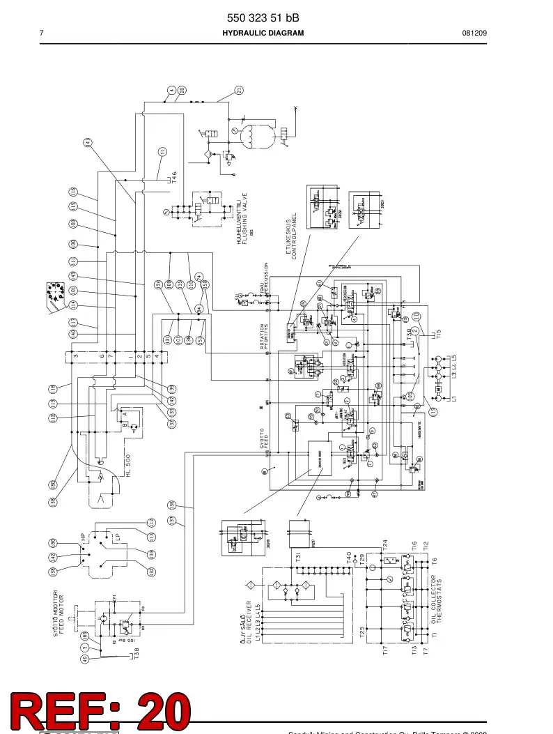 59204095 592 040 95 HYDRAULIC HOSE ASSEMBLY - Sandvik Technical Drawing