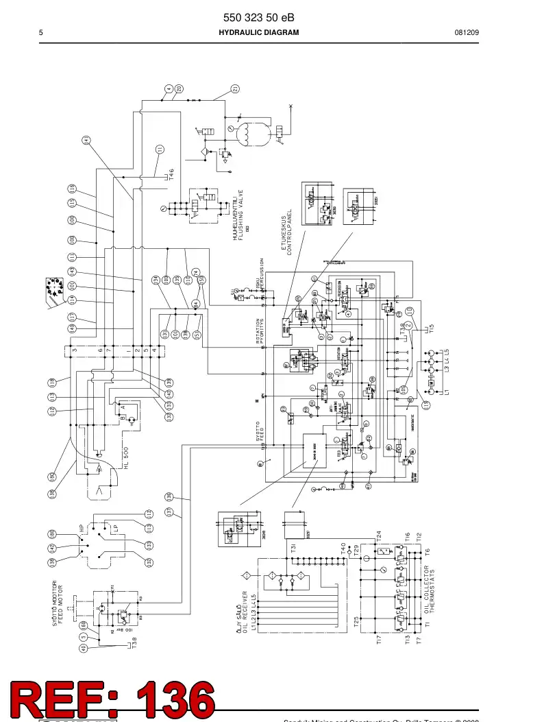 59204097b 592 040 97b Hydraulic hose assembly - Sandvik Technical Drawing