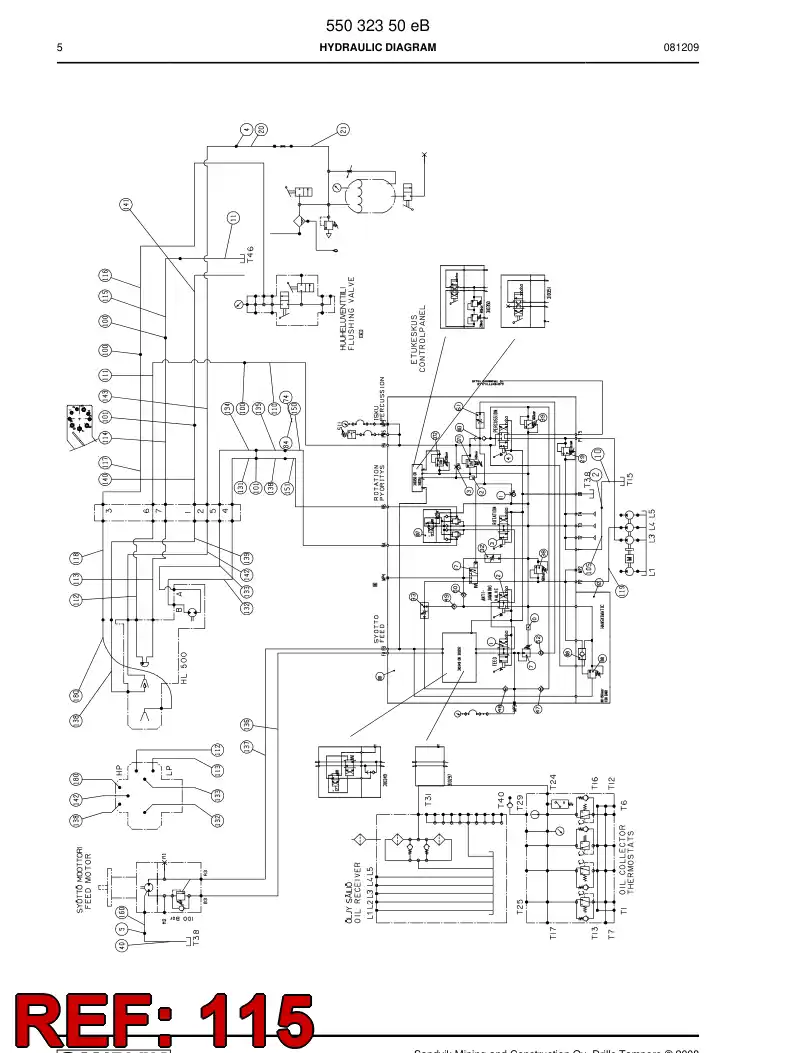 59204169b 592 041 69b HYDRAULIC HOSE ASSEMBLY - Sandvik Technical Drawing