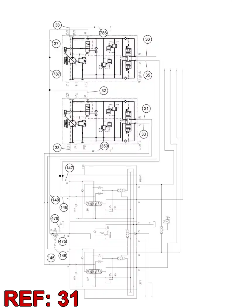 59204352 592 043 52 HOSE ASSY - Sandvik Technical Drawing