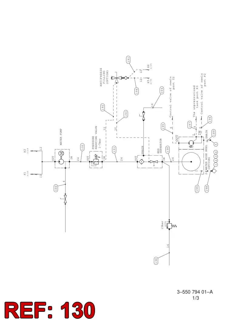59204404 592 044 04 HOSE ASSY - Sandvik Technical Drawing