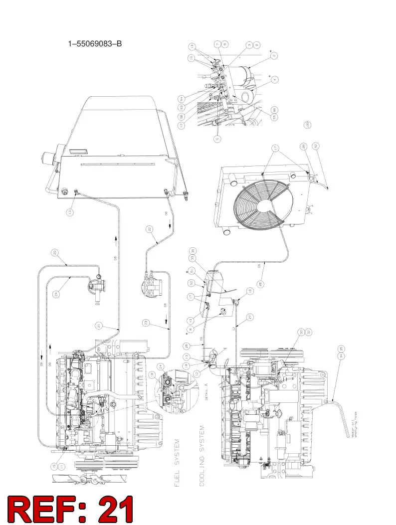 59204626 592 046 26 FUEL HOSE ASSEMBLY - Sandvik Technical Drawing