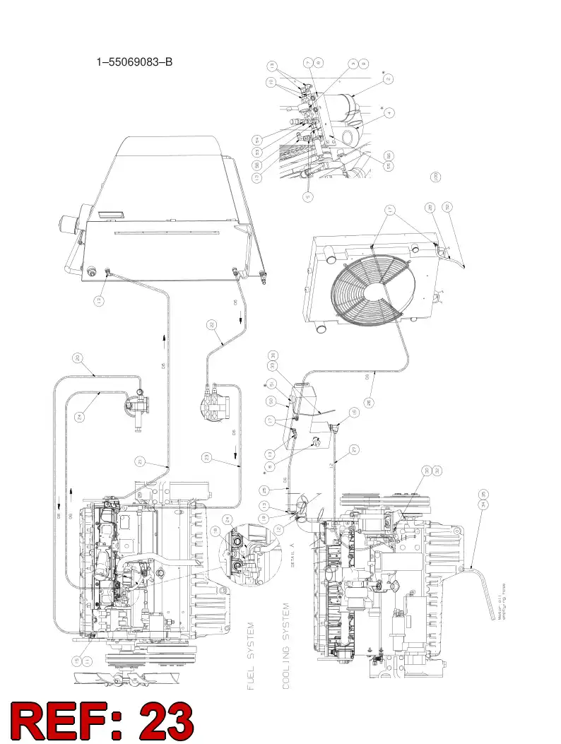 59204628 592 046 28 FUEL HOSE ASSEMBLY - Sandvik Technical Drawing