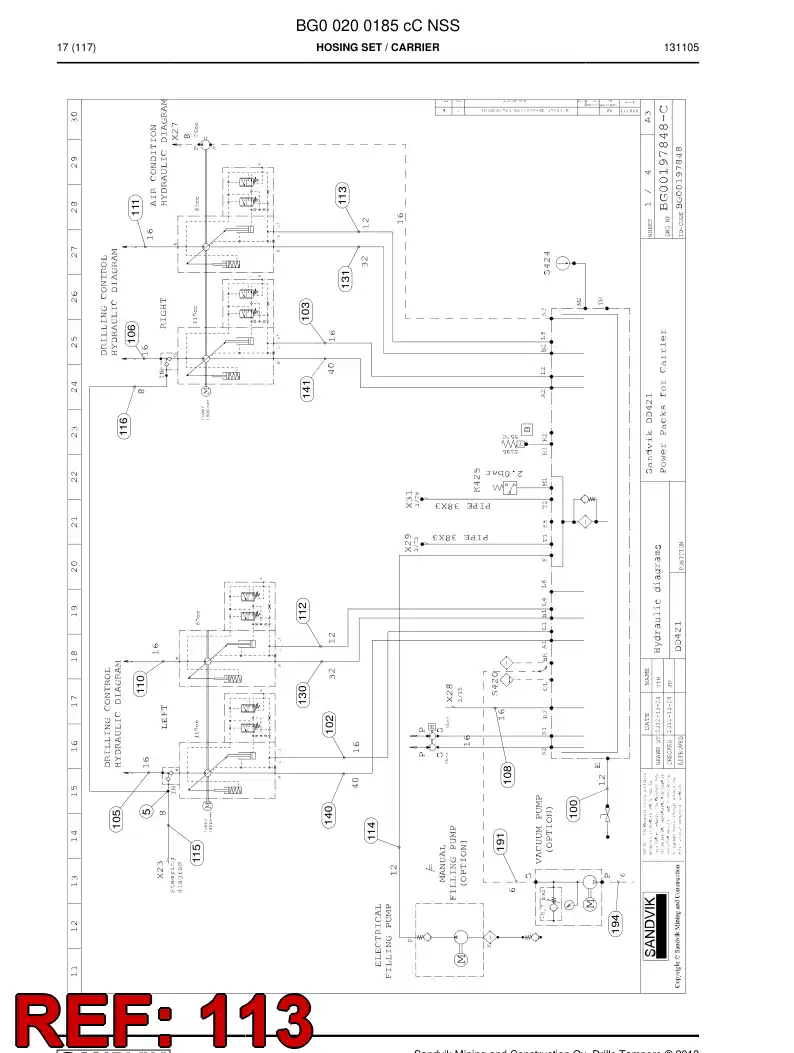 59204747 592 047 47 HOSE ASSY - Sandvik Technical Drawing