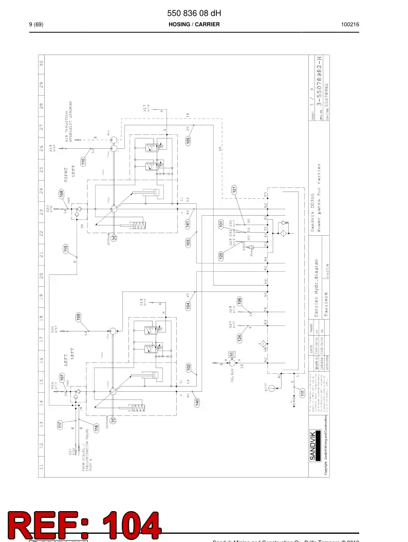 59204773 592 047 73 HOSE ASSY - Sandvik Technical Drawing