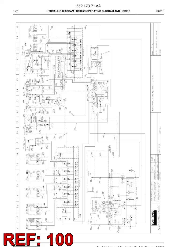 59204777 592 047 77 Hose Assembly, Hydraulic - Sandvik Technical Drawing