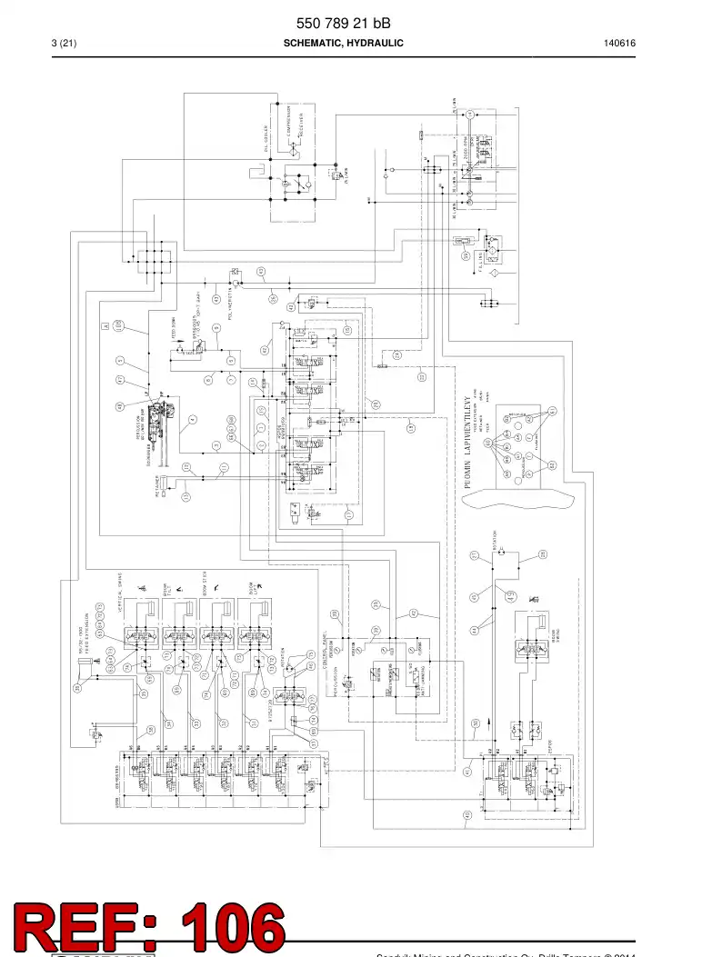 59204873b 592 048 73b Hydraulic hose assembly - Sandvik Technical Drawing
