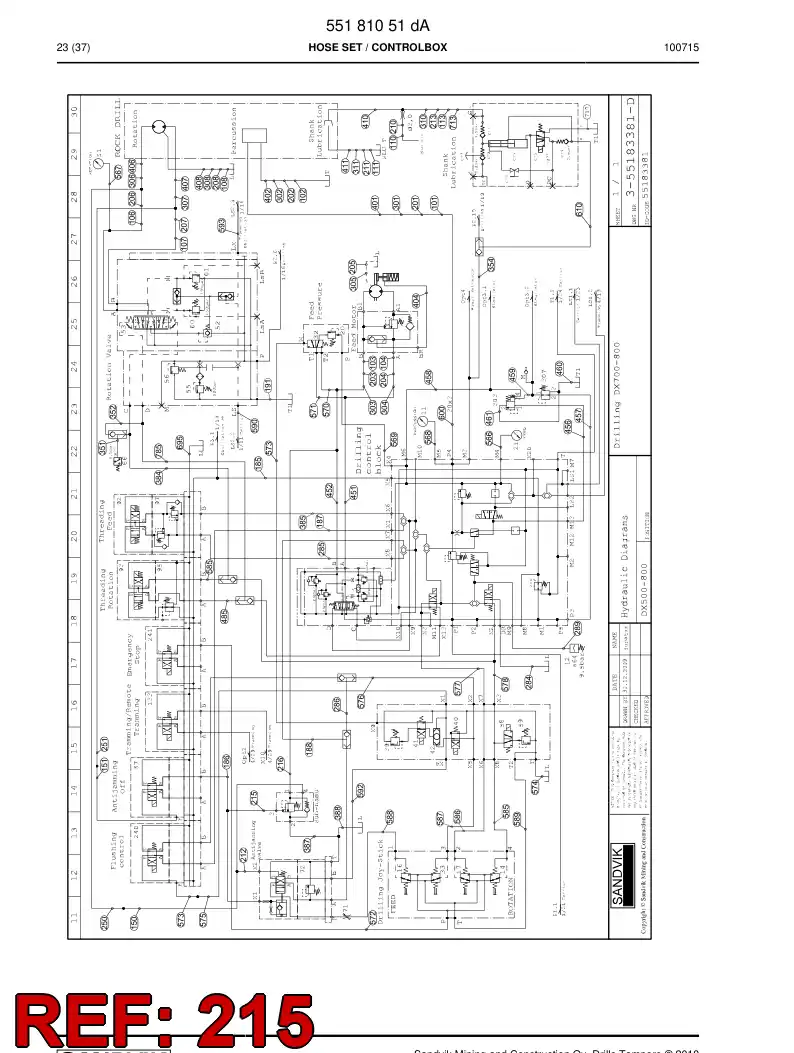 59204953a 592 049 53a 592-049-53a HOSE ASSY - Sandvik Technical Drawing