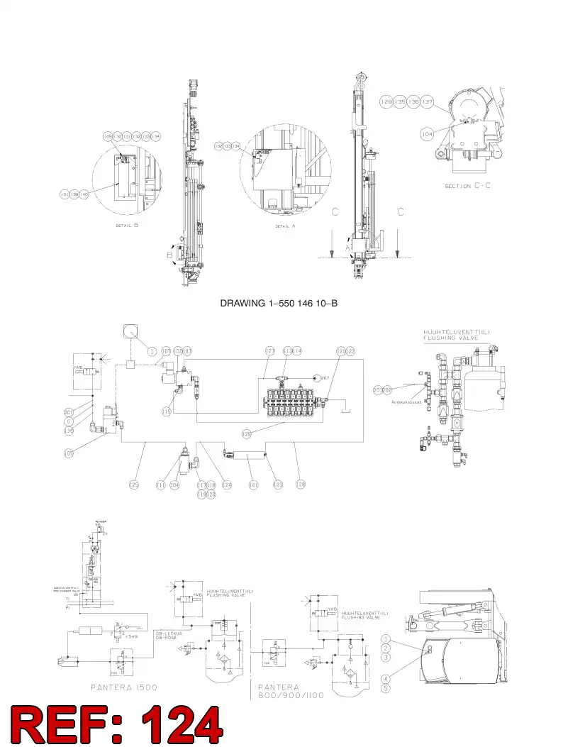 59204998 592 049 98 HOSE ASSEMBLY - Sandvik Technical Drawing