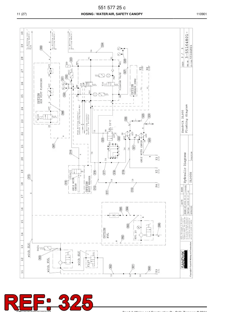 59205087 592 050 87 Hose Assembly, Hydraulic - Sandvik Technical Drawing