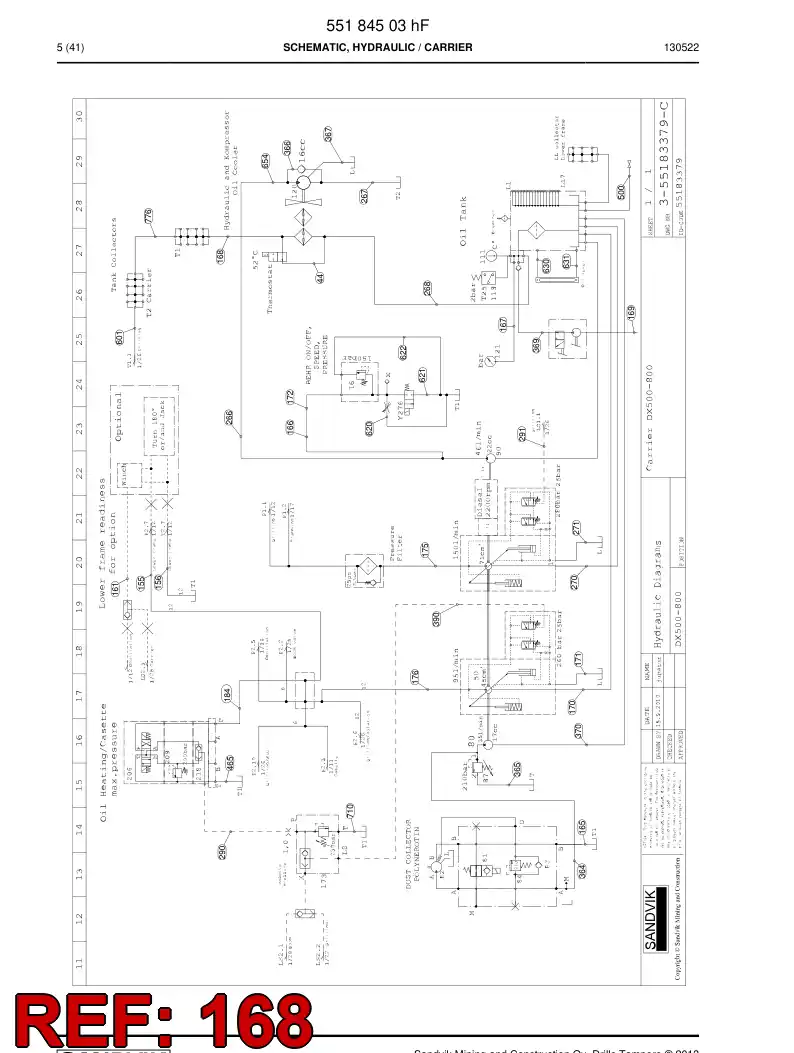 592 051 77 Hose Assembly, Hydraulic - drawing