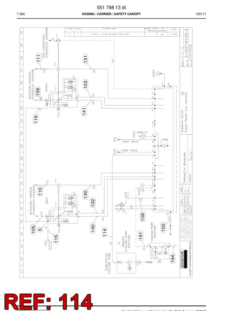 592 053 39 Hose Assembly, Hydraulic - drawing