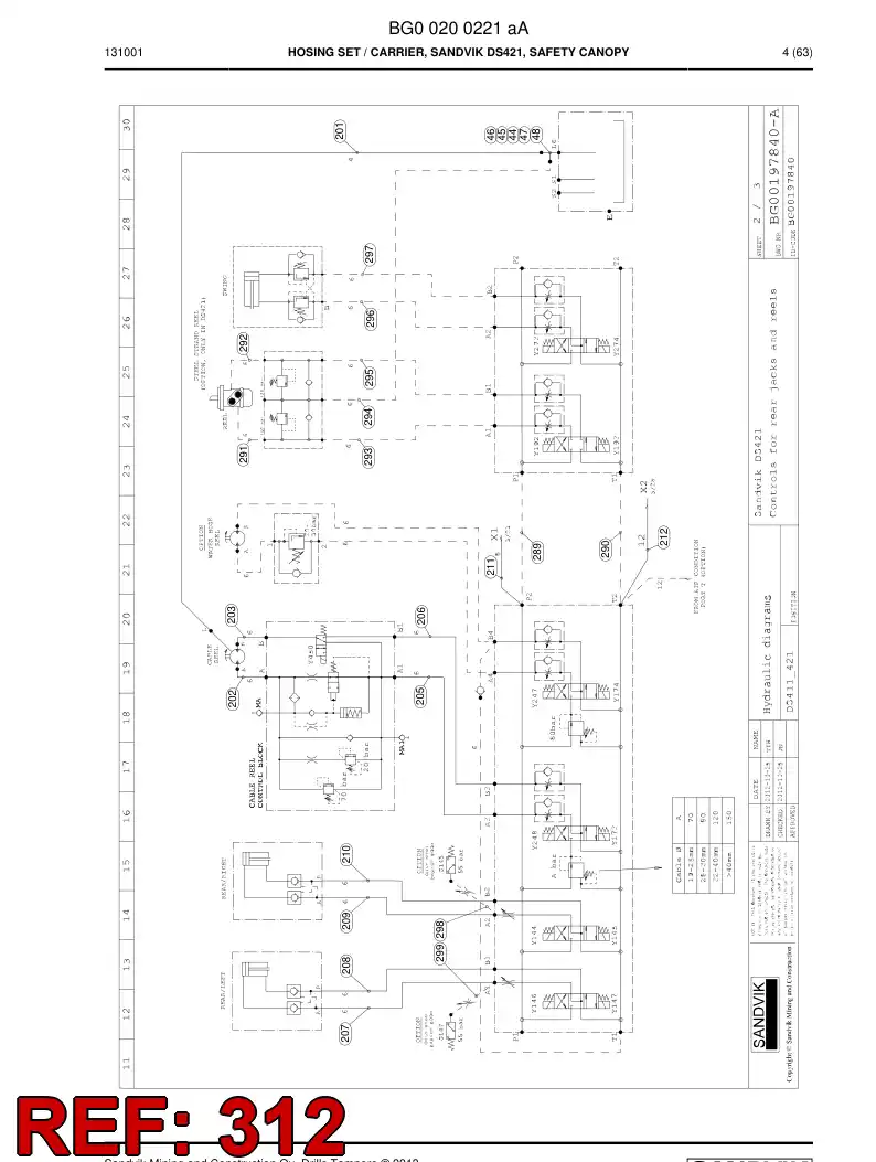 59205651 592 056 51 HOSE ASSY - Sandvik Technical Drawing