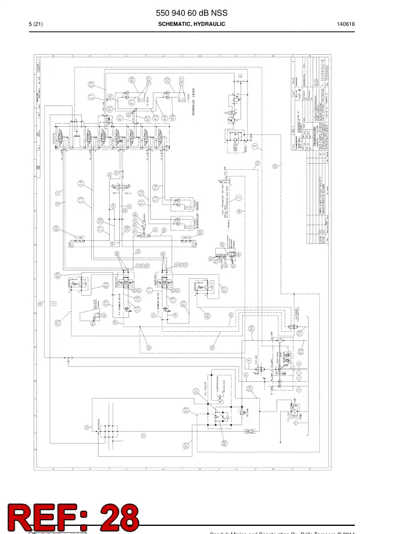 59205805 592 058 05 HOSE ASSY - Sandvik Technical Drawing