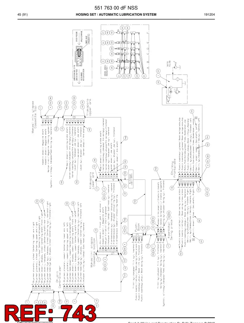 59205867 592 058 67 Hose Assembly, Hydraulic - Sandvik Technical Drawing