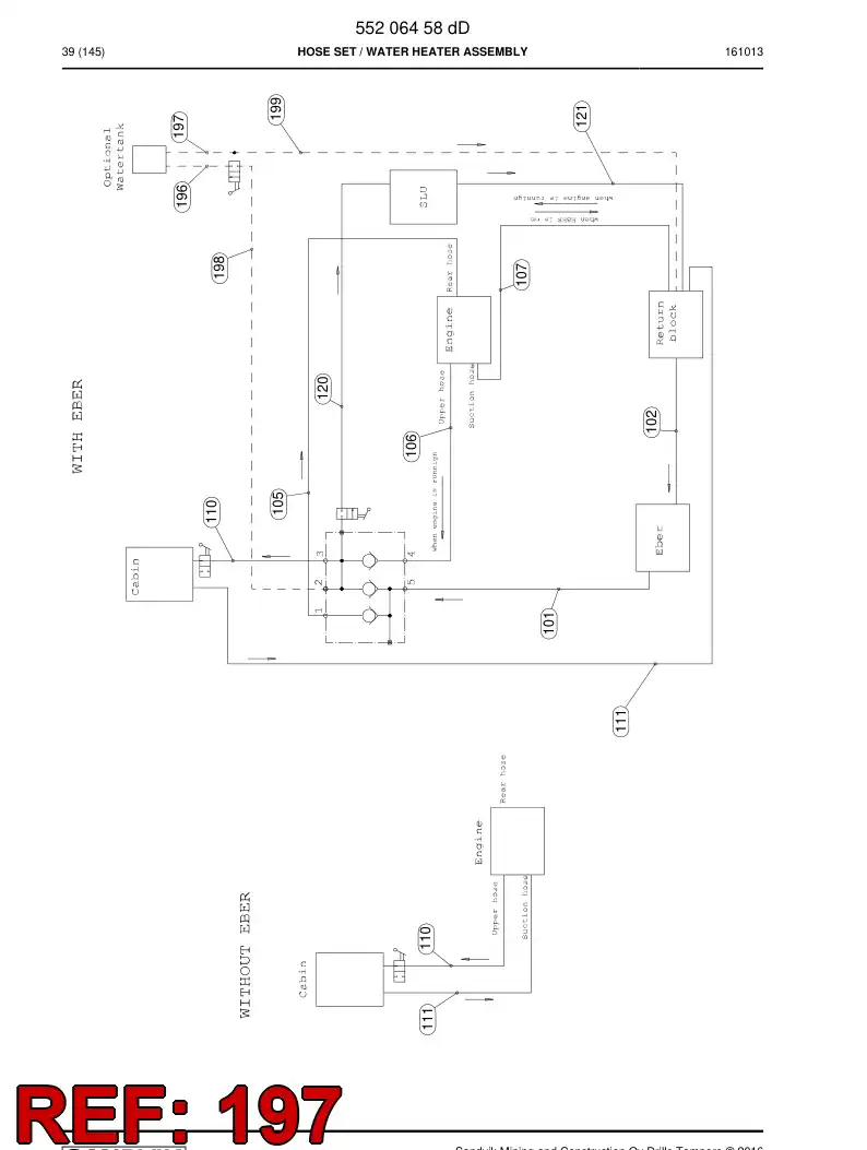 59205885 592 058 85 Hose Assembly, Hydraulic - Sandvik Technical Drawing