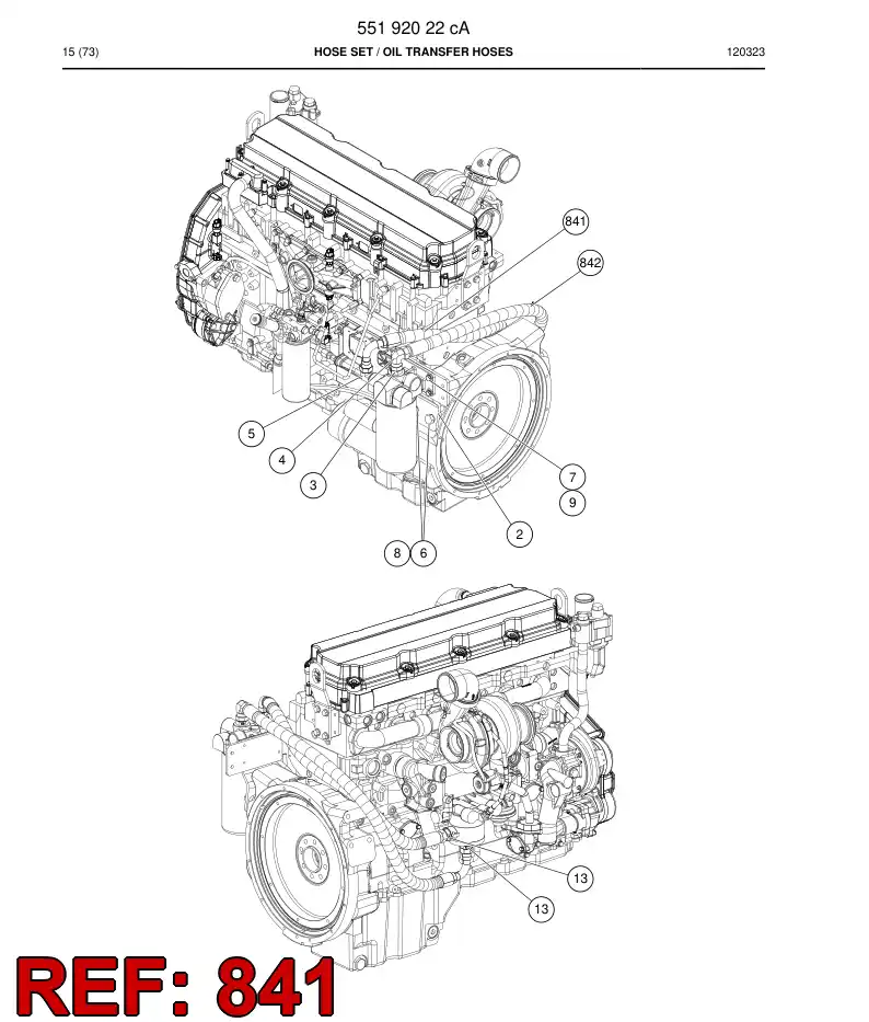 59205899a 592 058 99a Hydraulic hose assembly - Sandvik Technical Drawing