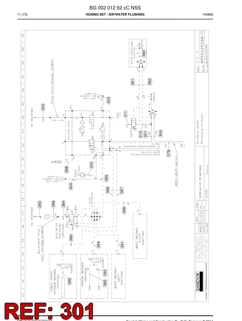 59206021 592 060 21 HYDR.HOSE ASSEMBLY - Sandvik Technical Drawing