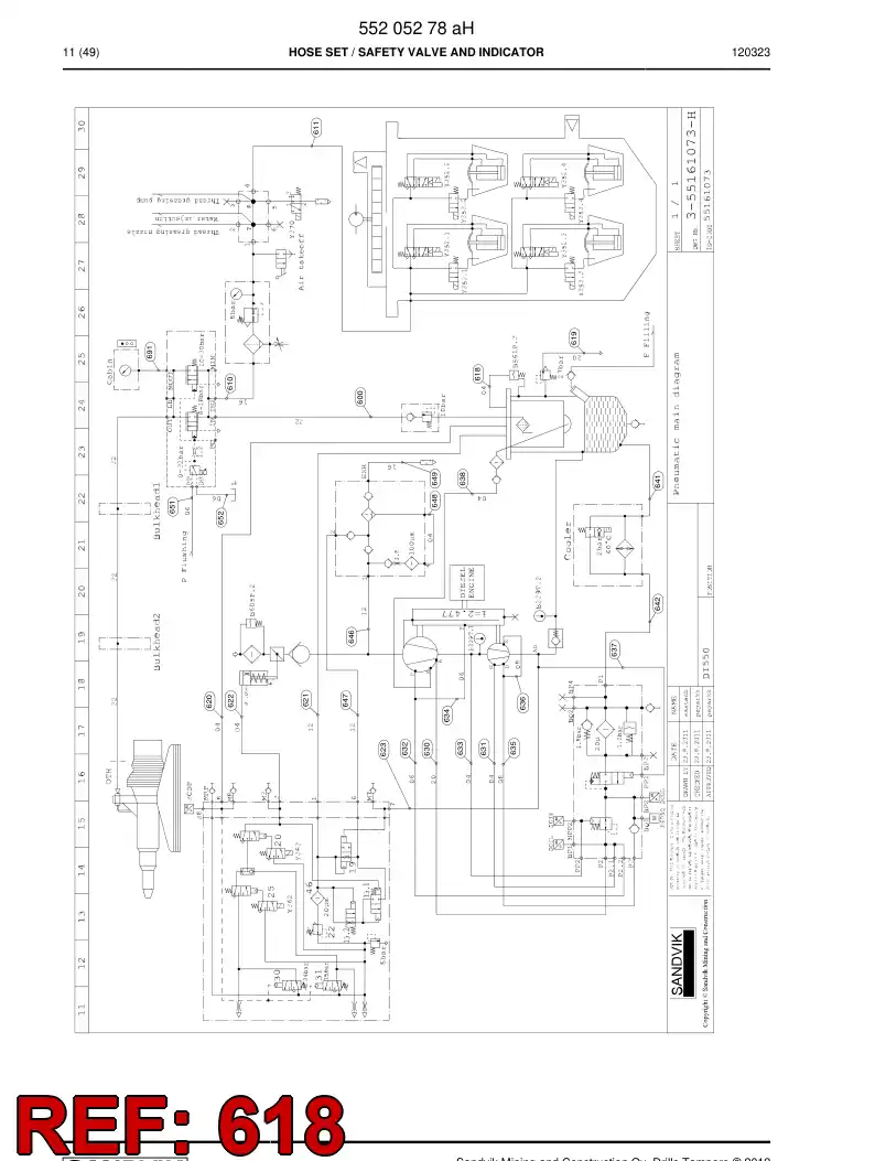 59206053 592 060 53 HOSE ASSY - Sandvik Technical Drawing