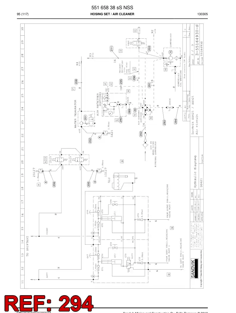 59206113 592 061 13 Hose Assembly, Hydraulic - Sandvik Technical Drawing