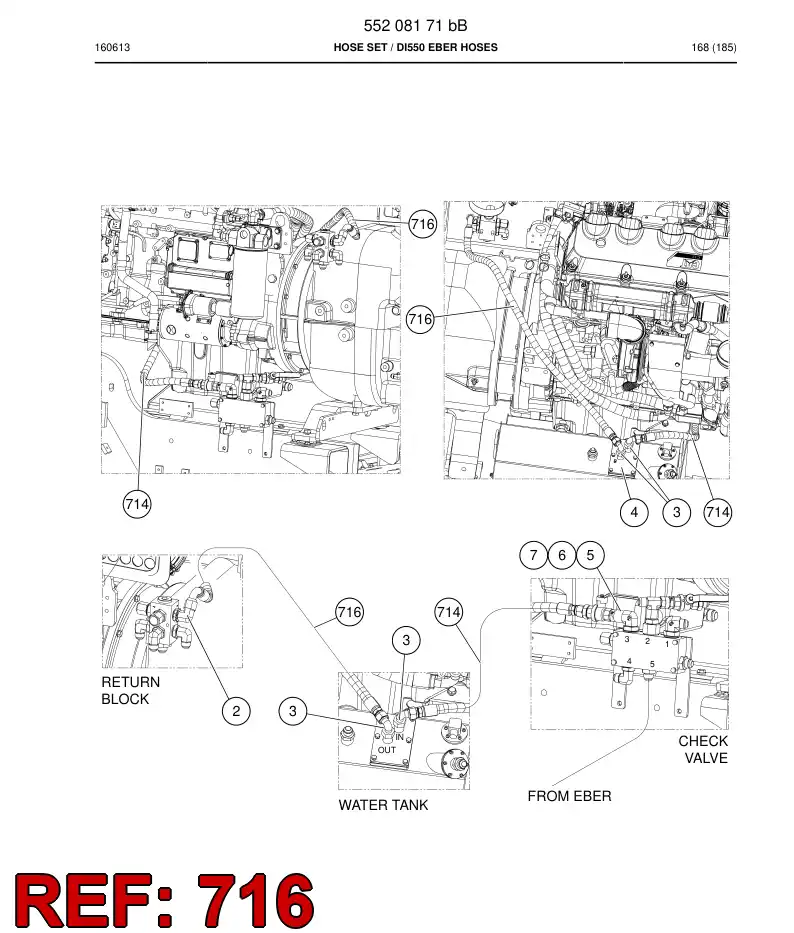 59206123 592 061 23 Hose Assembly, Hydraulic - Sandvik Technical Drawing