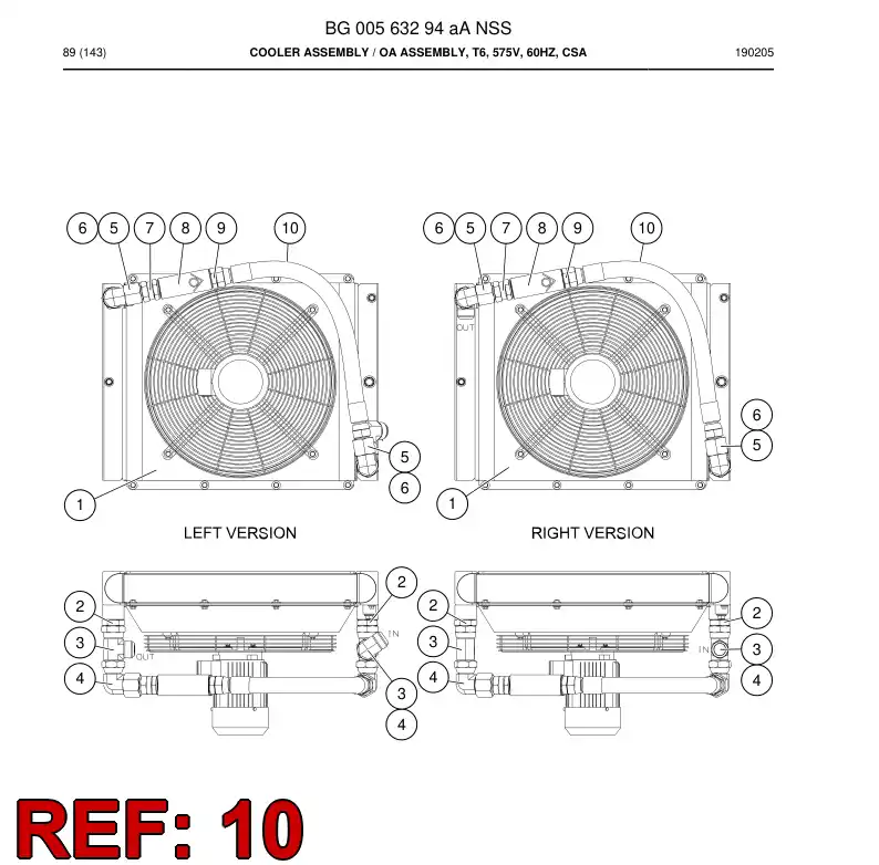 59206137 592 061 37 Hose Assembly, Hydraulic - Sandvik Technical Drawing