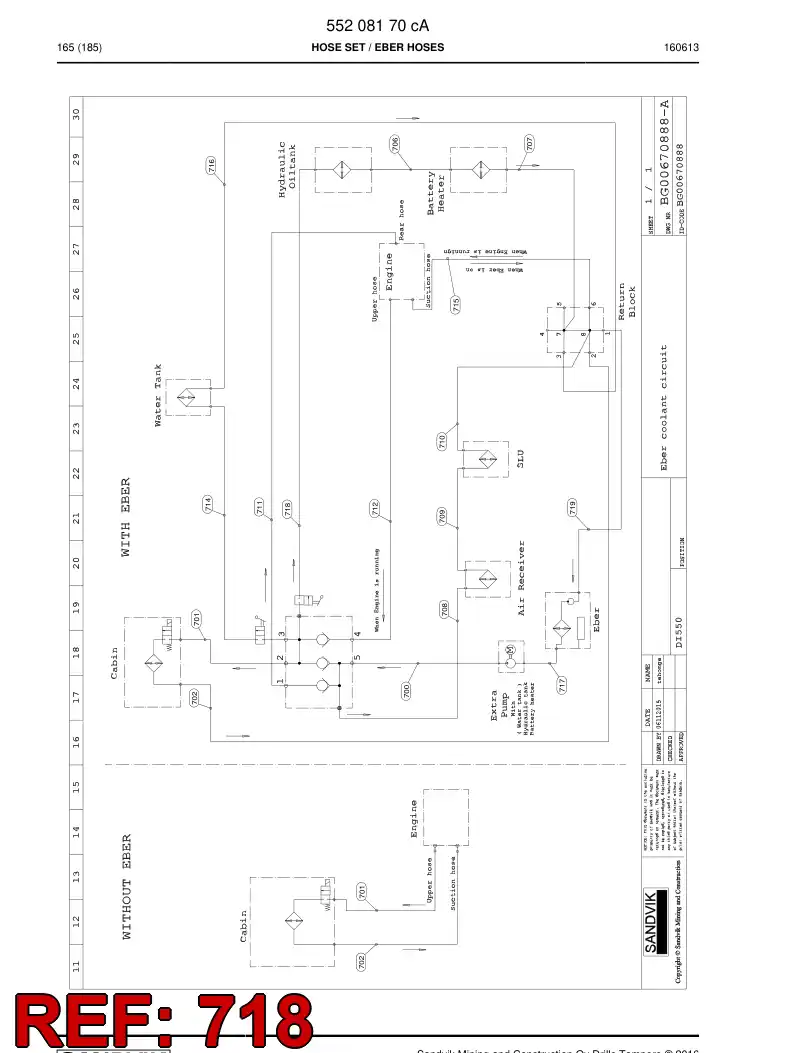 59206149 592 061 49 Hose Assembly, Hydraulic - Sandvik Technical Drawing