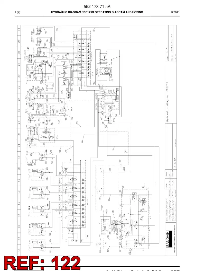59206265 592 062 65 Hose Assembly, Hydraulic - Sandvik Technical Drawing
