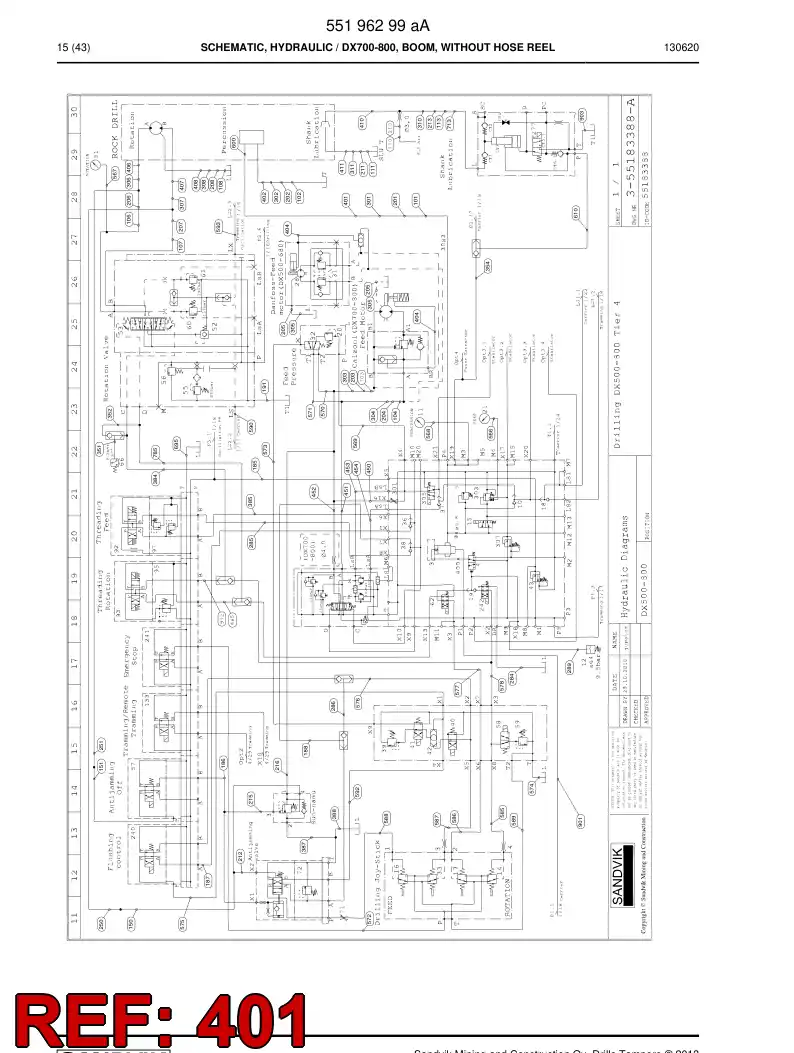 59206457b 592 064 57b Hose Assembly - Sandvik Technical Drawing