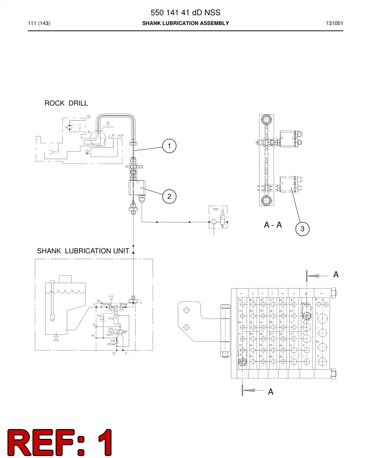 59206477a 592 064 77a Hose Assembly - Sandvik Technical Drawing
