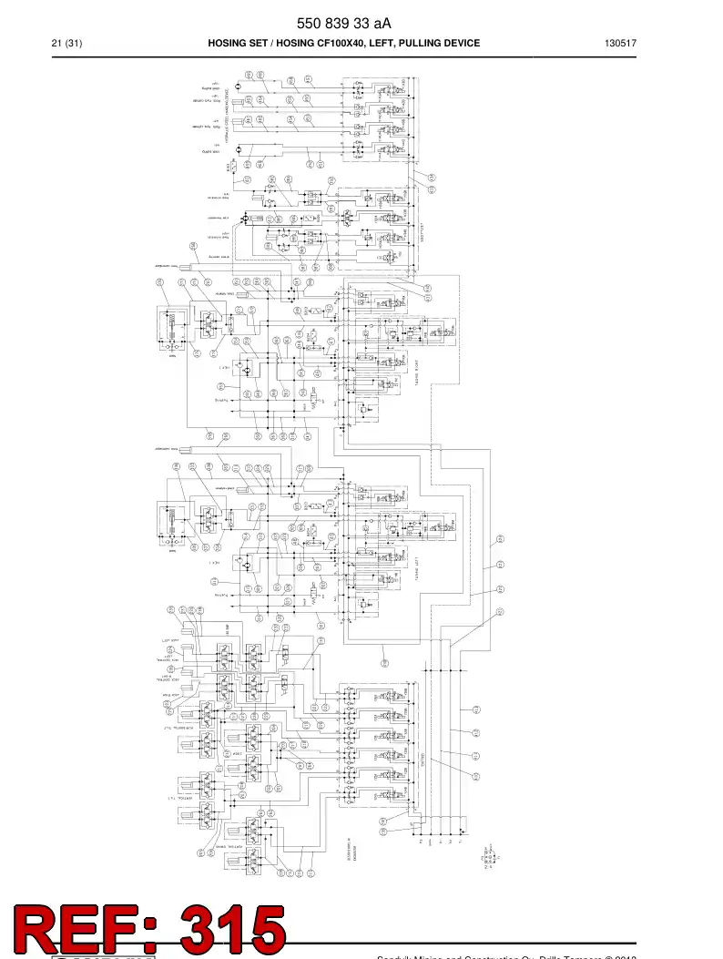 59206733a 592 067 33a Hose Assembly, Hydraulic - Sandvik Technical Drawing