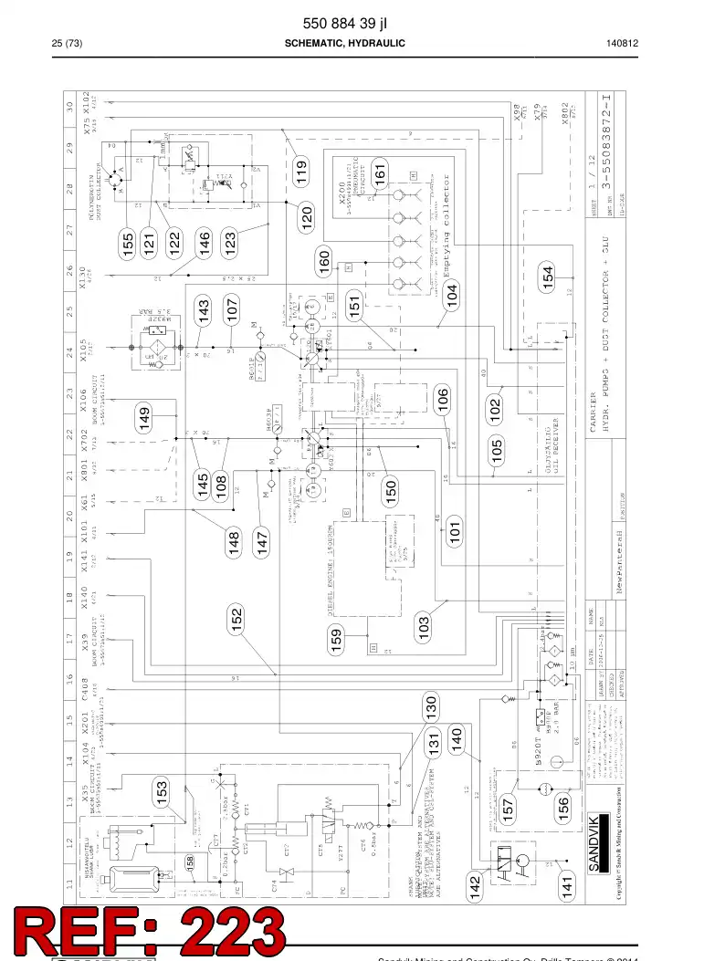 59206755a 592 067 55a HOSE ASSY - Sandvik Technical Drawing