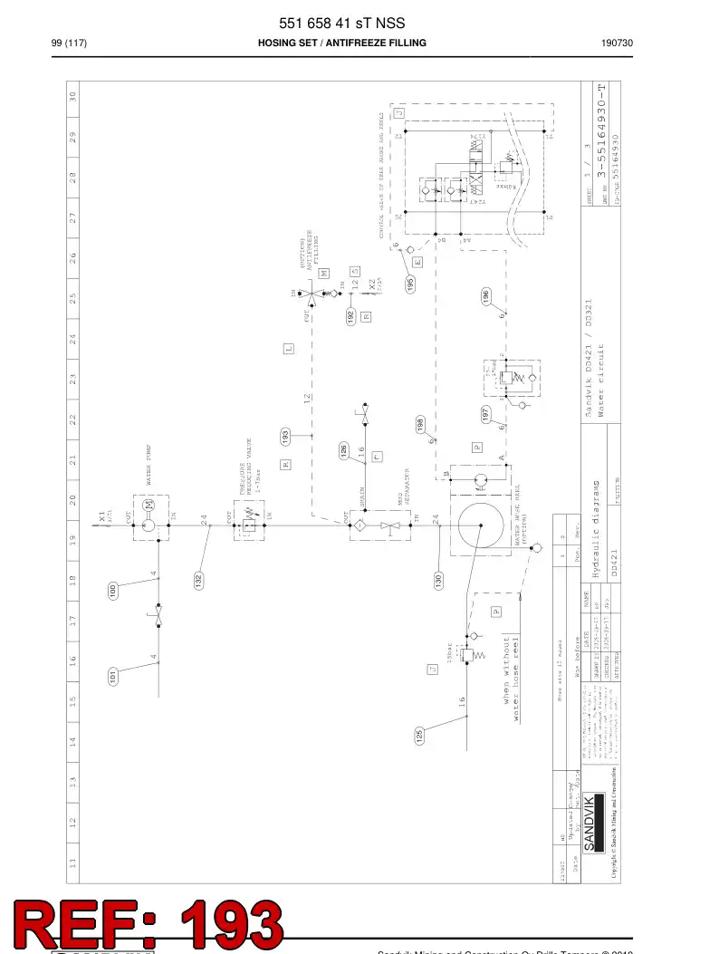 592 068 77 Hose Assembly, Hydraulic - drawing