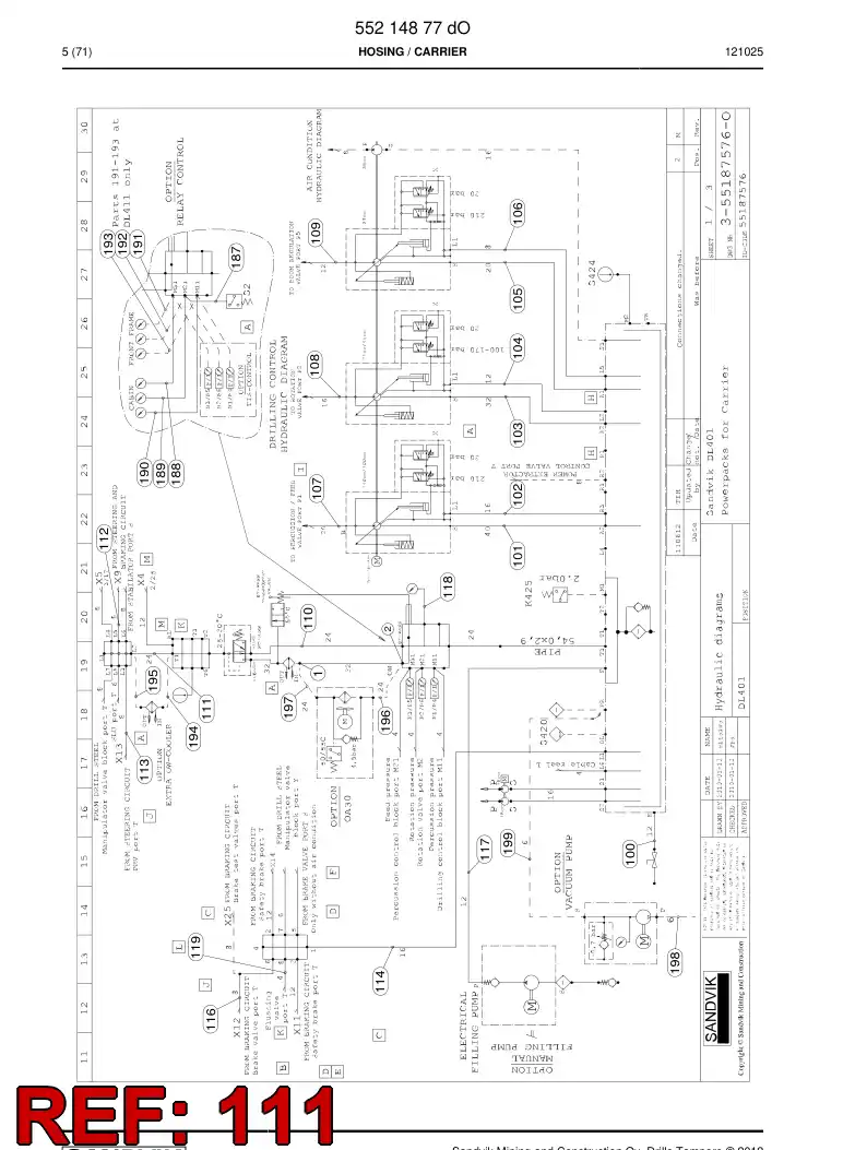 59206935a 592 069 35a Hose Assembly, Hydraulic - Sandvik Technical Drawing