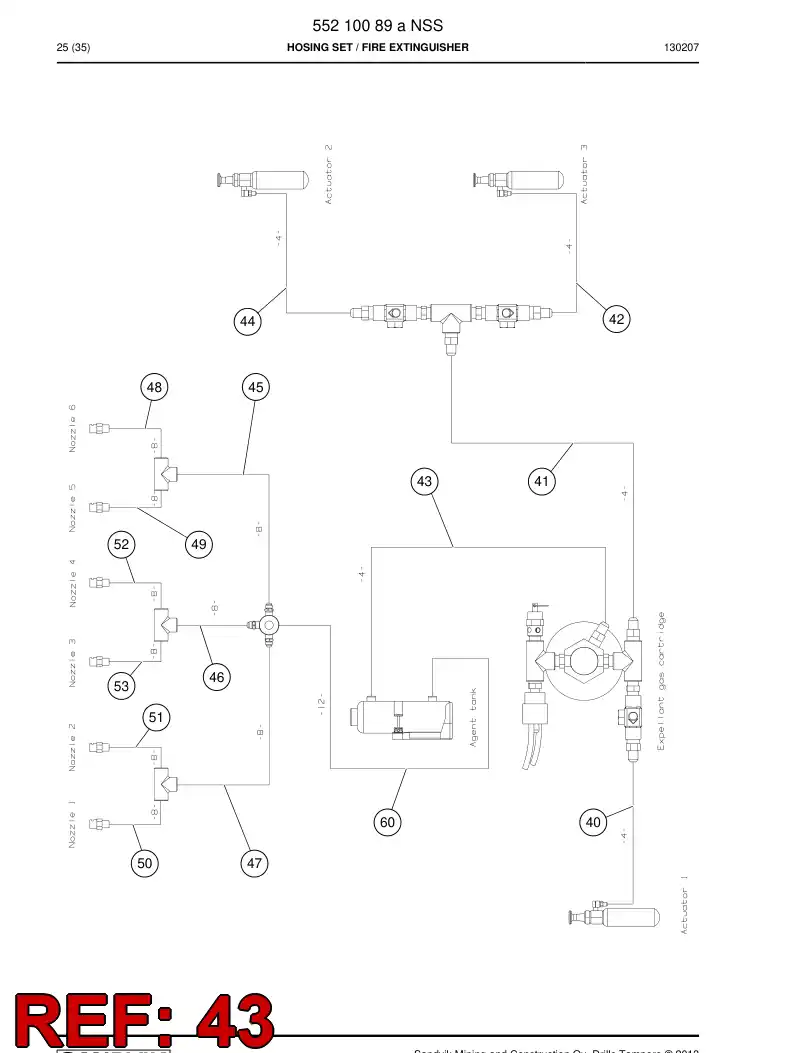 592 069 95 Hose Assembly, Hydraulic - drawing