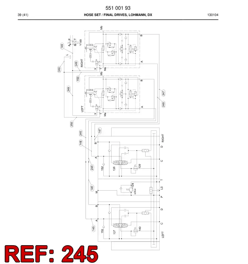59207029c 592 070 29c Hydraulic hose assembly - Sandvik Technical Drawing