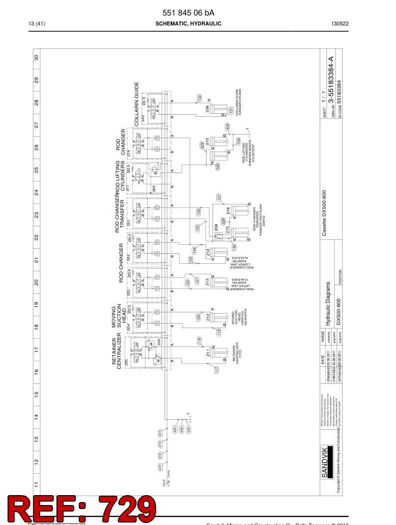59207119 592 071 19 HOSE ASSY - Sandvik Technical Drawing