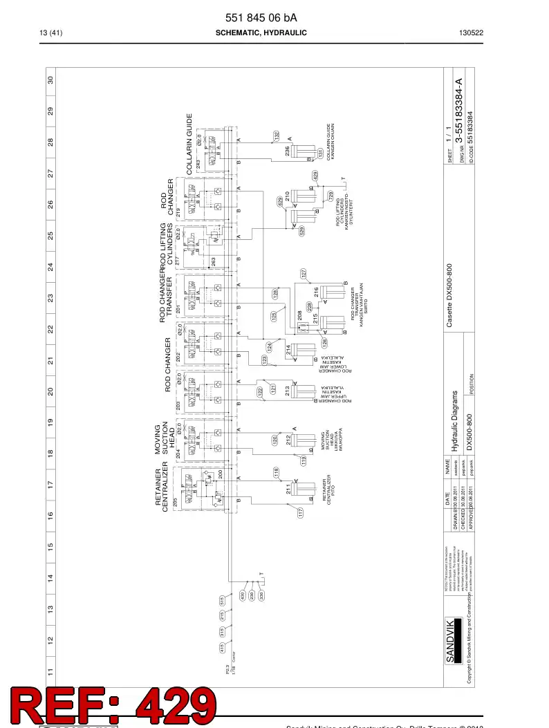 59207251 592 072 51 HOSE ASSY - Sandvik Technical Drawing
