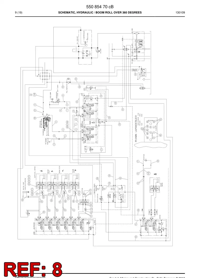 59207403 592 074 03 HYDR.HOSE ASSEMBLY - Sandvik Technical Drawing