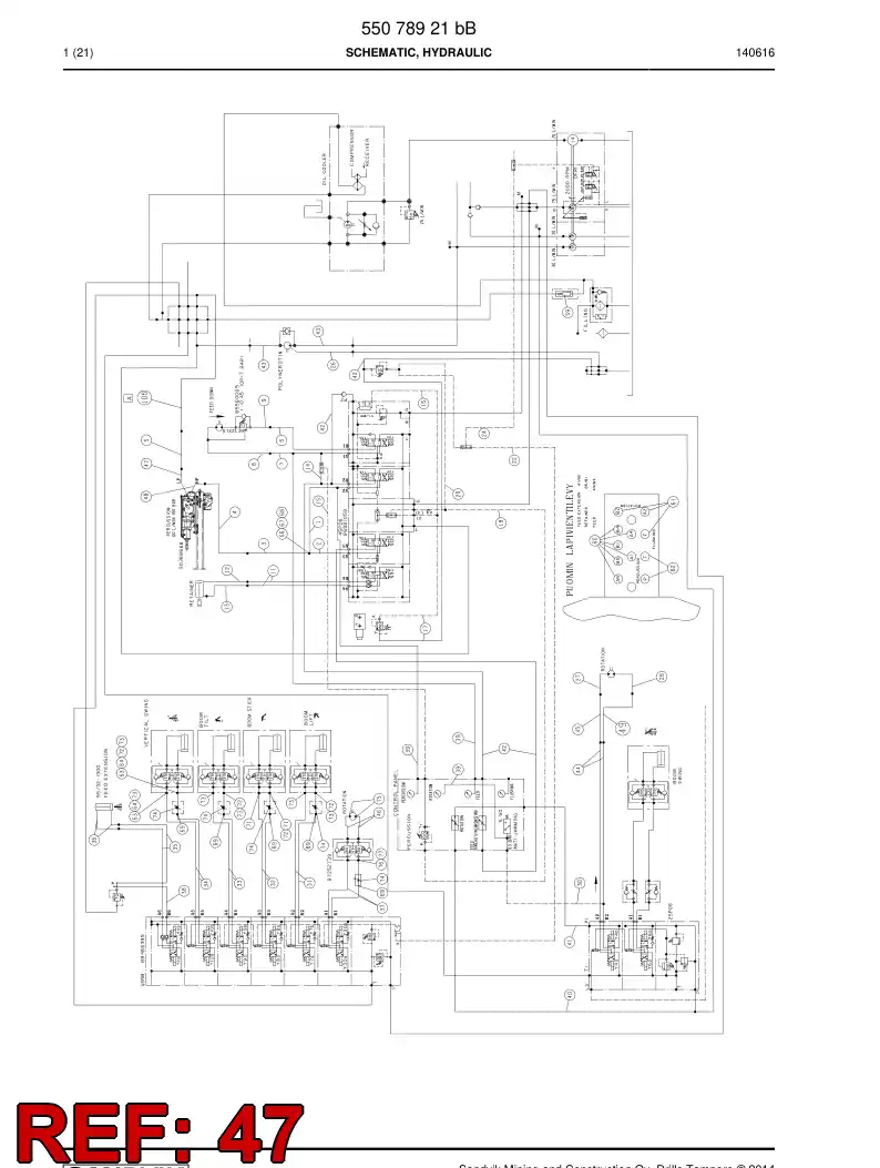 59207405 592 074 05 HYDR.HOSE ASSEMPLY - Sandvik Technical Drawing