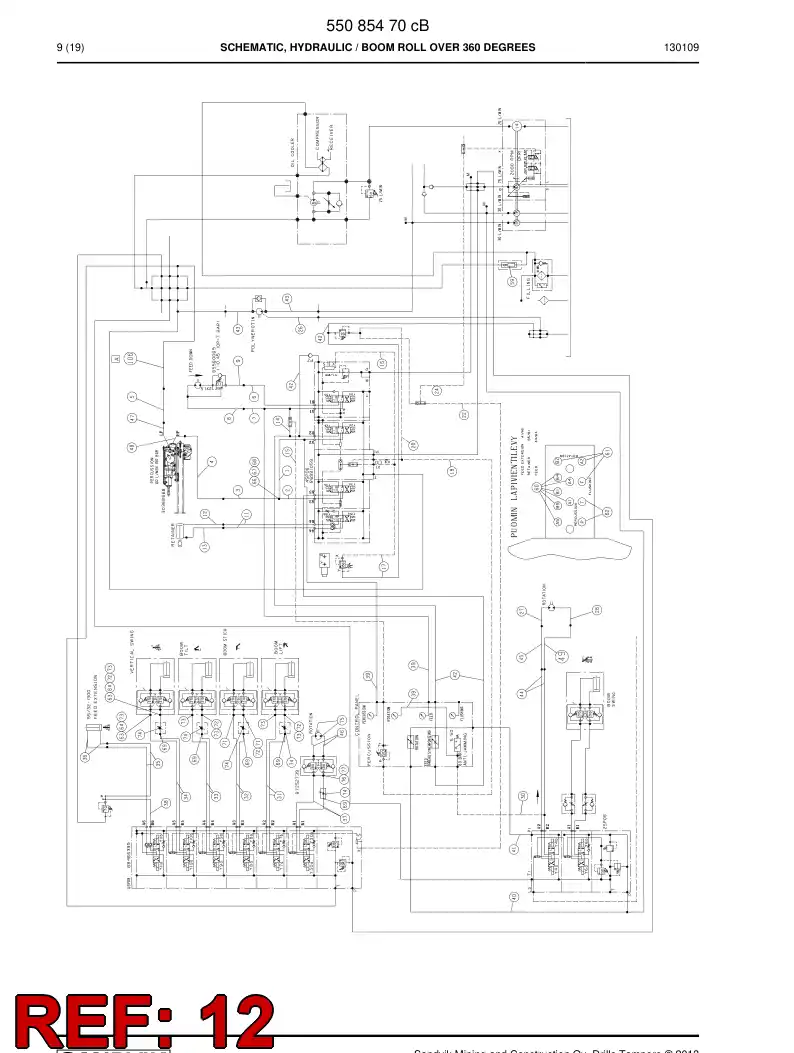 59207421 592 074 21 HYDR.HOSE ASSEMBLY - Sandvik Technical Drawing