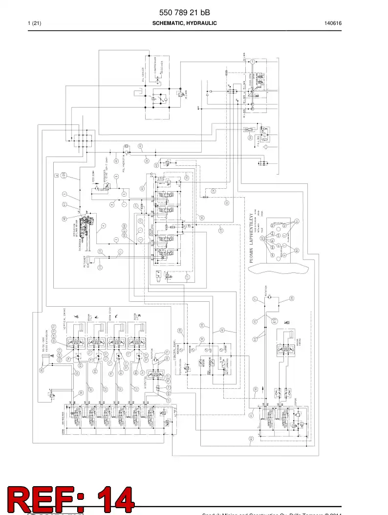 59207423 592 074 23 HYDR.HOSE ASSEMBLY - Sandvik Technical Drawing