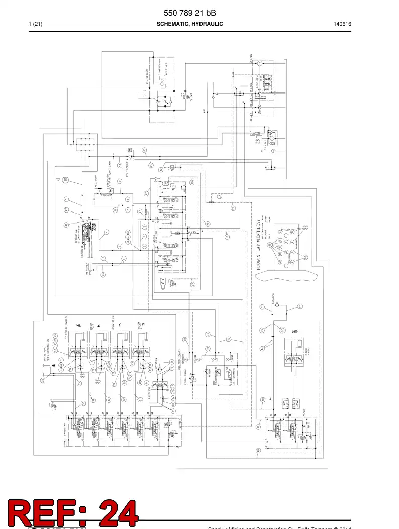 59207435 592 074 35 HYDR.HOSE ASSEMBLY - Sandvik Technical Drawing