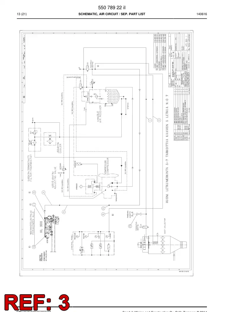 59207463 592 074 63 HYDR.HOSE ASSEMBLY - Sandvik Technical Drawing