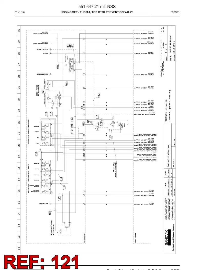 59207859b 592 078 59b Hose Assembly, Hydraulic - Sandvik Technical Drawing
