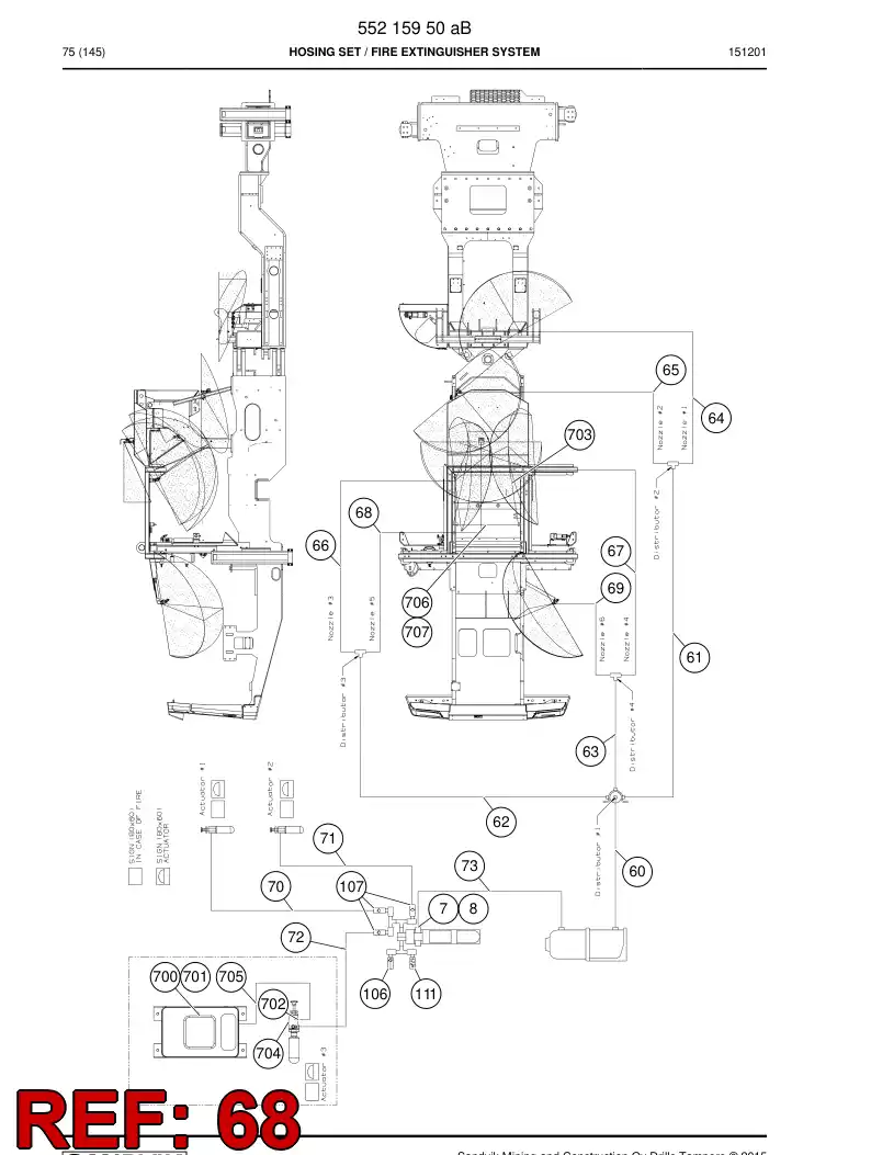 59208041 592 080 41 Hose Assembly - Sandvik Technical Drawing