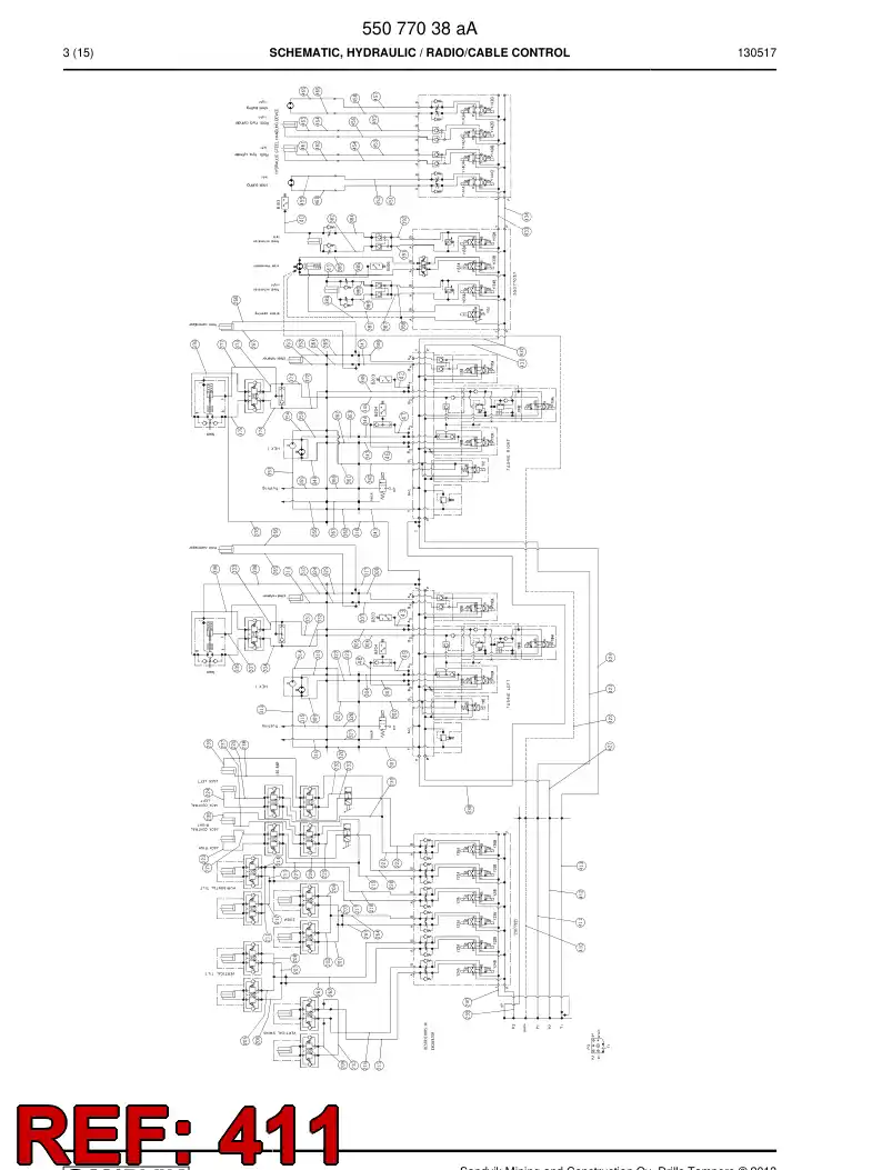 59208145c 592 081 45c Hydraulic hose assembly - Sandvik Technical Drawing