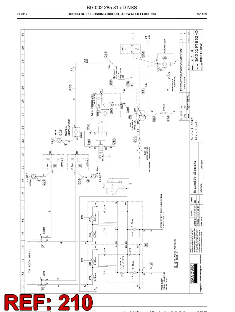 592 091 61 HOSE ASSY - drawing