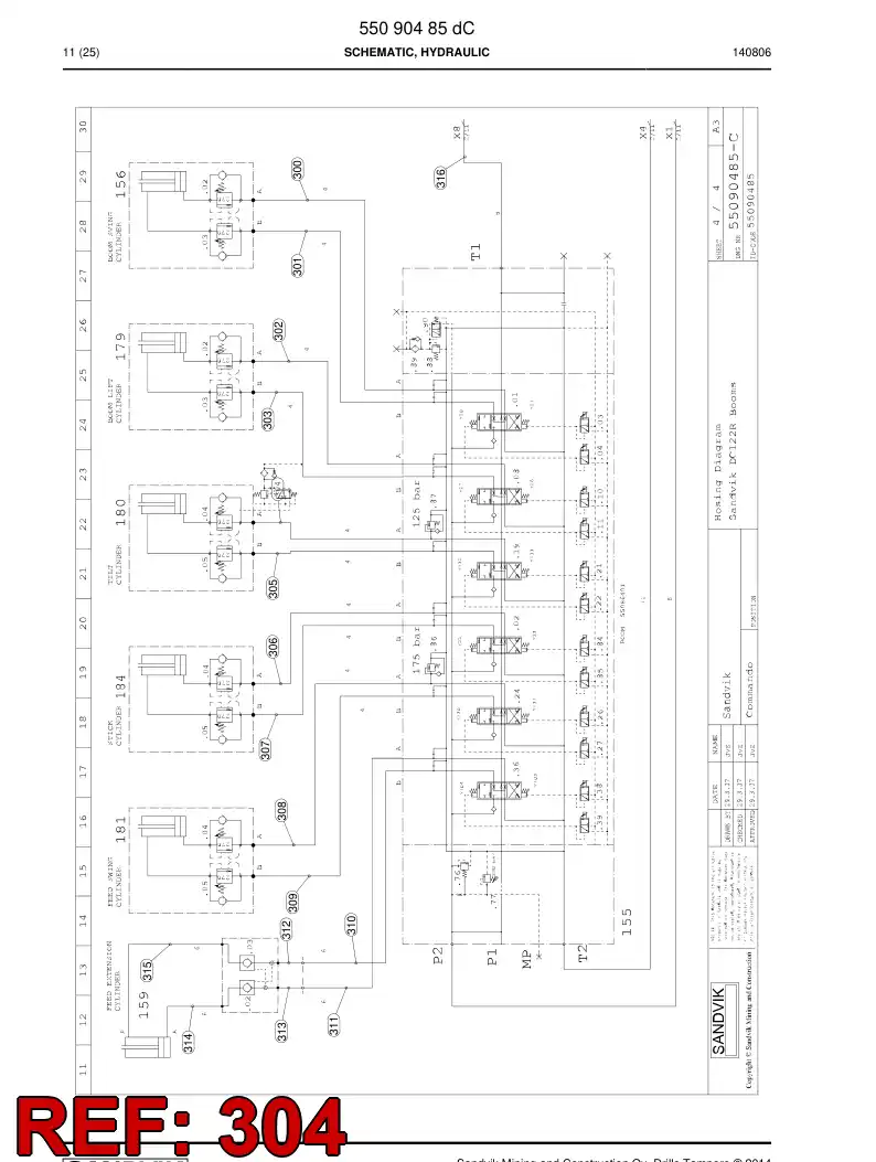 59209239 592 092 39 Hose Assembly, Hydraulic - Sandvik Technical Drawing